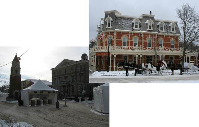 Downtown with so many beautiful buildings, fun shops and the ice wine festival