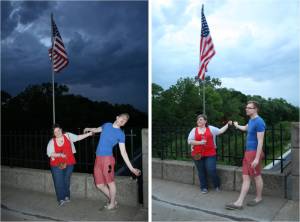 These were taken about two minutes apart-- one on auto and one on the new program mode. Amazing to me how it doesn't even look like the same time of day.