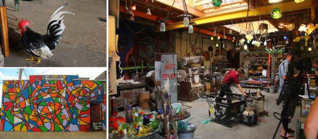 We exited the Black Pig, passed Nano Brew and walked right into the Glass Bubble Project! This little shop was fantastic with all kinds of vases, home decor, etc. hand-blown in the shop. I bought a pretty shamrock ornament while the fiance chased around the front door man/rooster!