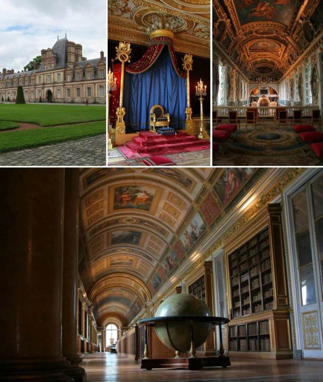 Touring Fontainebleau, seeing Napoleon's throne and my favorite room, the library! My dream room!