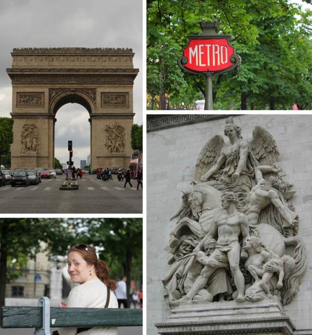 Next we headed to the Arc de Triumph by way of the Champs Elysees. We took a quick break for our first crepes!