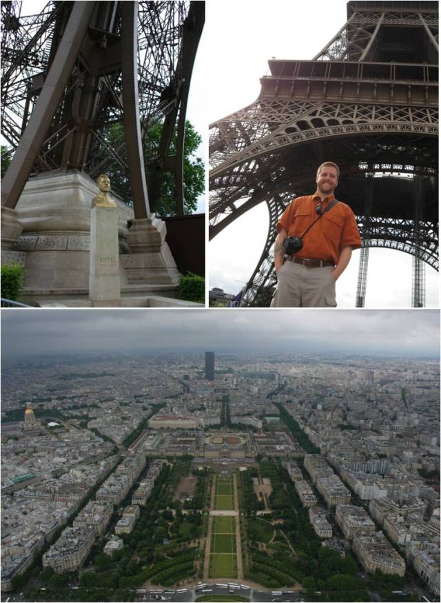We started day one at the Eiffel Tower--rode to the top and walked back down. There were a few intermittent showers but they didn't ruin anything!