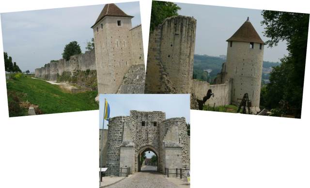 The fortified gate and ramparts, as well as the walk down to the festivals as you pass the black horse.