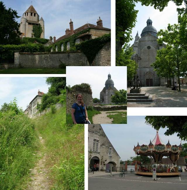 Clockwise from top left: Caesar's Tower, St. Quil church, Jules Verne-inspired carousel on a random street corner, the off-the-beaten trail path I walked to get to the top of the hill. Center is me on the first level of the tower looking toward the church.