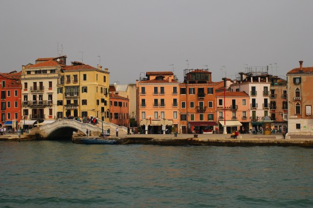 Riding back to San Marco to catch our gondola ride
