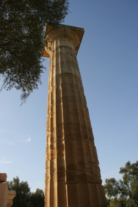 One of the pillars from the temple where the winners would stand to be awarded