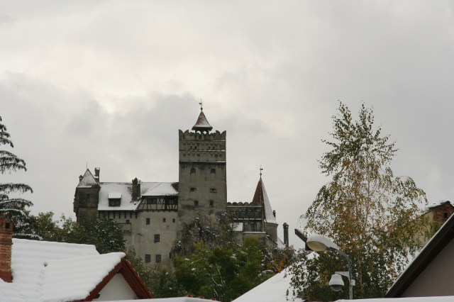 It was very cold and snowy when we arrived at Castle Bran
