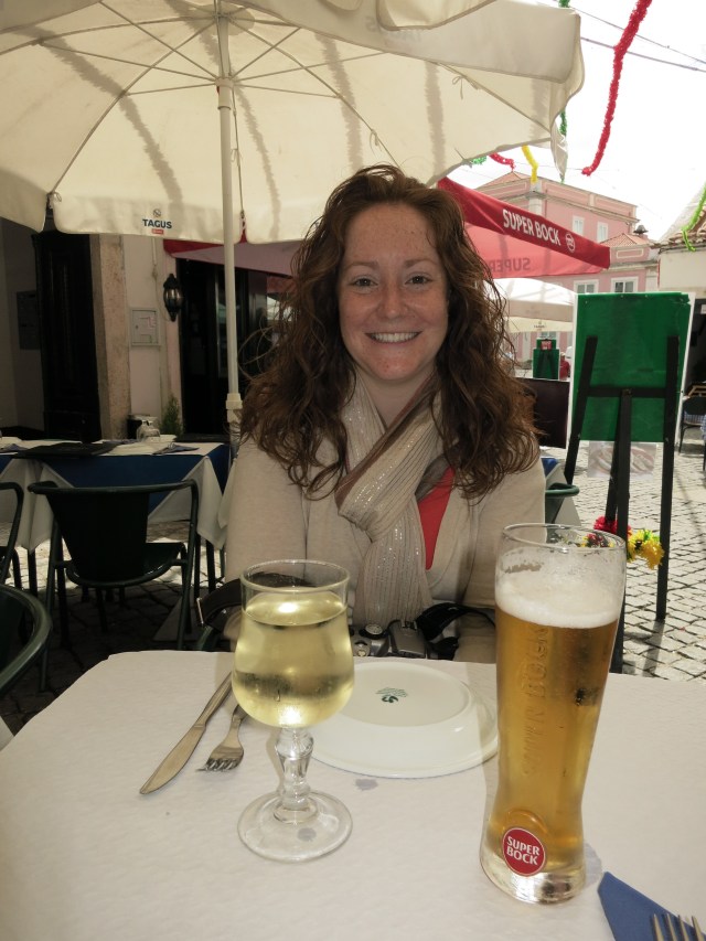 From the castle we wandered down the winding hill of the Alfama district and ended at a little cafe for lunch. We tried the sardines and shrimp pasta along with local beer and wine.