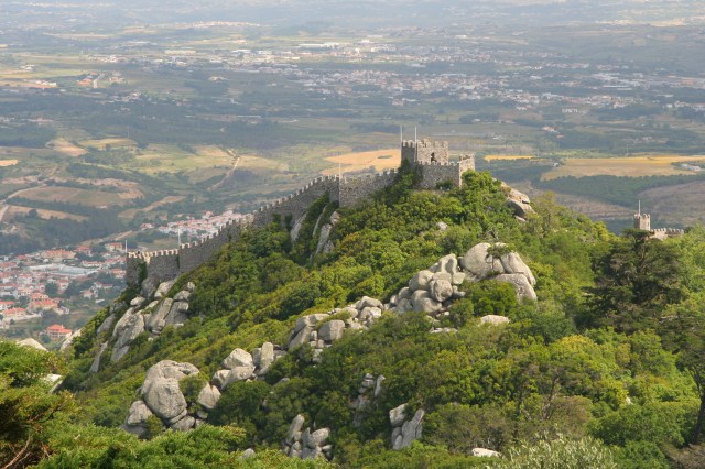 From the cross, our view of the surrounding countryside and the Moorish Castle.